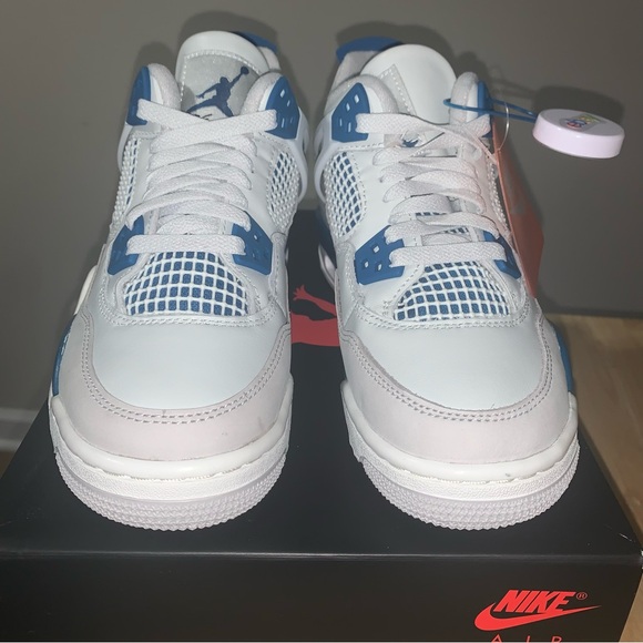 Air Jordan 4 Retro Military Blue GS Shoes sz 4Y - Picture 3 of 7